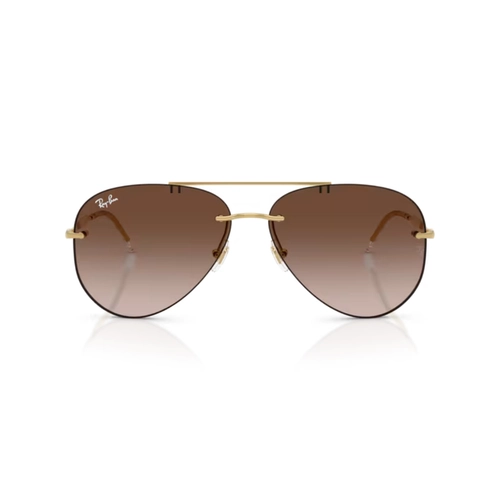 Óculos de Sol Ray-Ban 0RB3791 001/1359 Metal Dourado Polido com lentes na cor Marrom Degradê