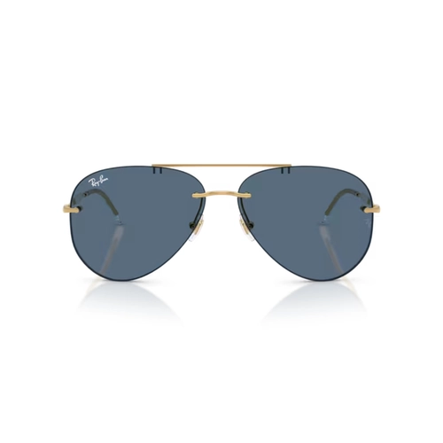 Óculos de Sol Ray-Ban 0RB3791 001/8059 Metal Dourado Polido com lentes na cor Azul