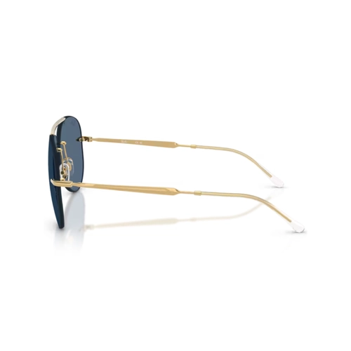 Óculos de Sol Ray-Ban 0RB3791 001/8059 Metal Dourado Polido com lentes na cor Azul