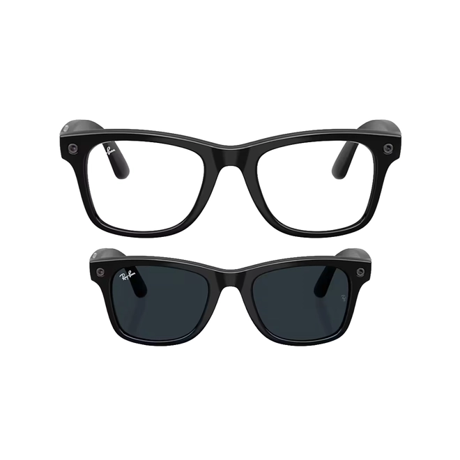 Óculos de Sol Ray-Ban Meta Wayfarer Gen 3 0RW4011 601/1Z53 Acetato Preto com lentes na cor Cinza Escuro Fotocromático 3