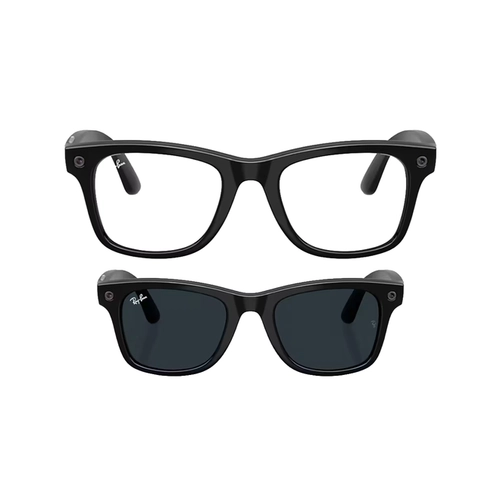 Óculos de Sol Ray-Ban Meta Wayfarer Gen 3 0RW4011 601/1Z53 Acetato Preto com lentes na cor Cinza Escuro Fotocromático