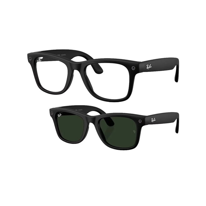 Óculos de Sol Ray-Ban Meta Wayfarer Gen 3 0RW4011 601S1M53 Acetato Preto com lentes na cor Verde Fotocromático 2