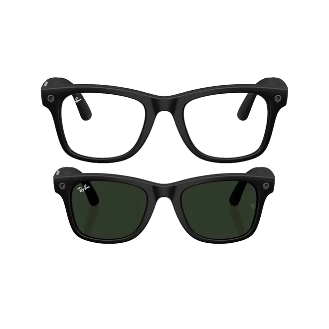 Óculos de Sol Ray-Ban Meta Wayfarer Gen 3 0RW4011 601S1M53 Acetato Preto com lentes na cor Verde Fotocromático 3