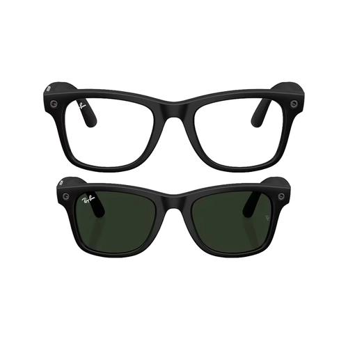 Óculos de Sol Ray-Ban Meta Wayfarer Gen 3 0RW4011 601S1M53 Acetato Preto com lentes na cor Verde Fotocromático