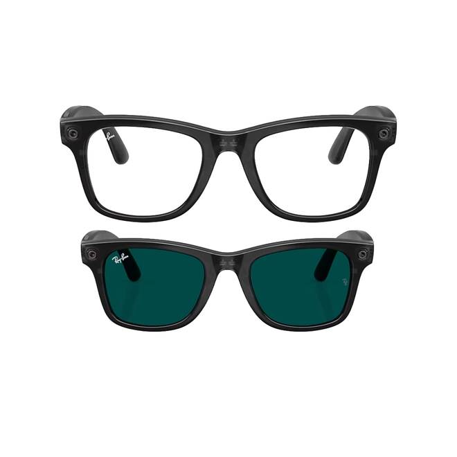 Óculos de Sol Ray-Ban Meta Wayfarer Gen 3 0RW4011 69068053 Acetato Preto com lentes na cor Azul Fotocromático 3