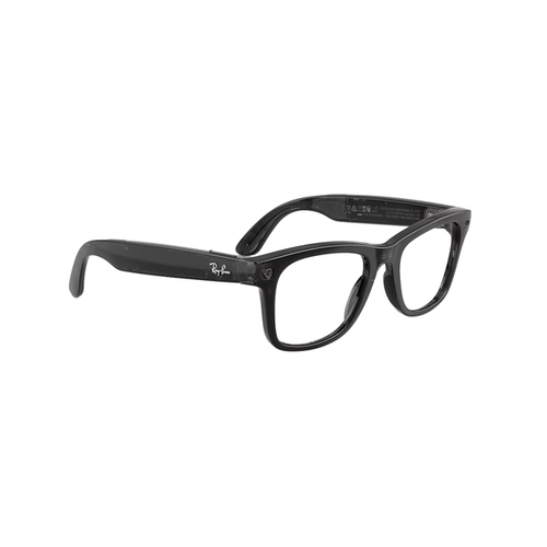 Óculos de Sol Ray-Ban Meta Wayfarer Gen 3 0RW4011 69068053 Acetato Preto com lentes na cor Azul Fotocromático