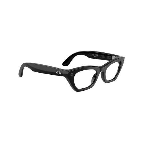 Óculos de Sol Ray-Ban Meta Zena Gen 3 0RW4015 601/1M49 Acetato Preto com lentes na cor Verde Fotocromático