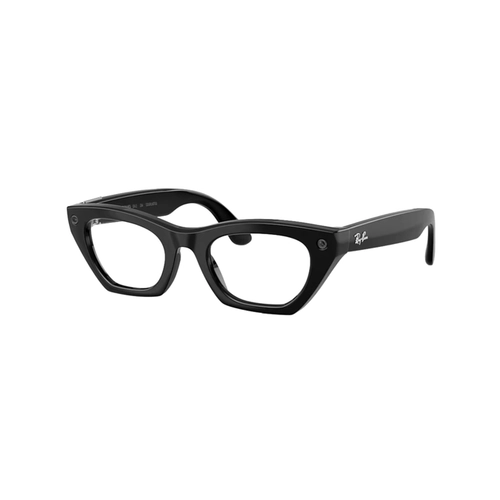 Óculos de Sol Ray-Ban Meta Zena Gen 3 0RW4015 601/1M49 Acetato Preto com lentes na cor Verde Fotocromático