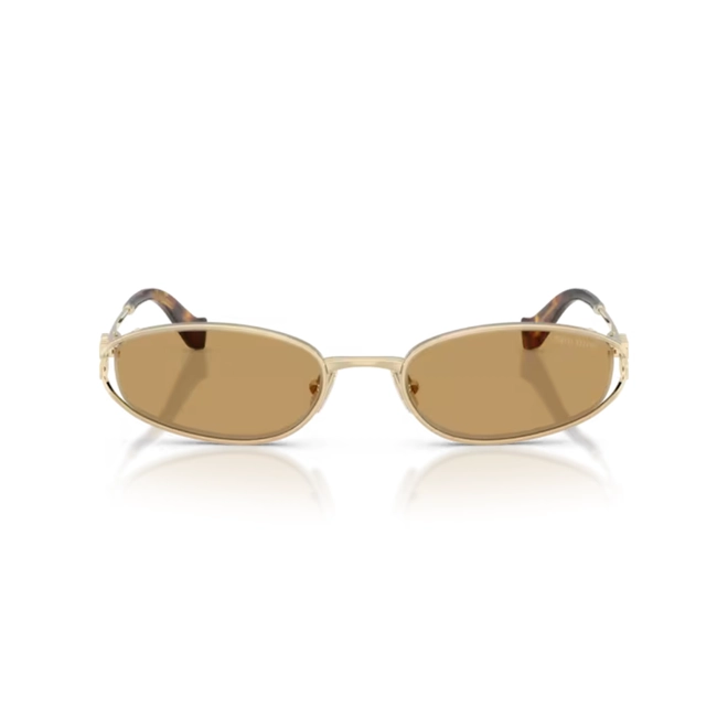 Óculos de Sol Miu Miu 0MU C51S ZVN10Y54 Metal Dourado com lentes na cor Marro 2