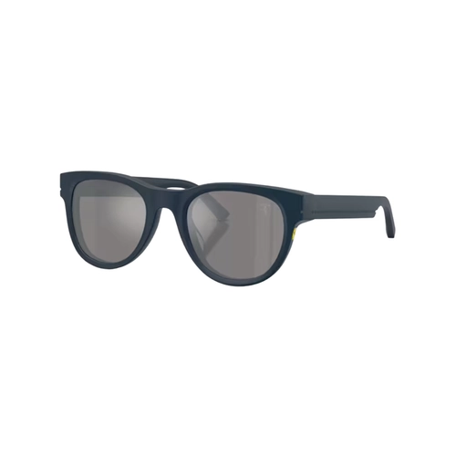 Óculos de Sol Scuderia Ferrari 0FZ6034U 771/Z352 Acetato Azul com lentes na cor Prata Polarizado