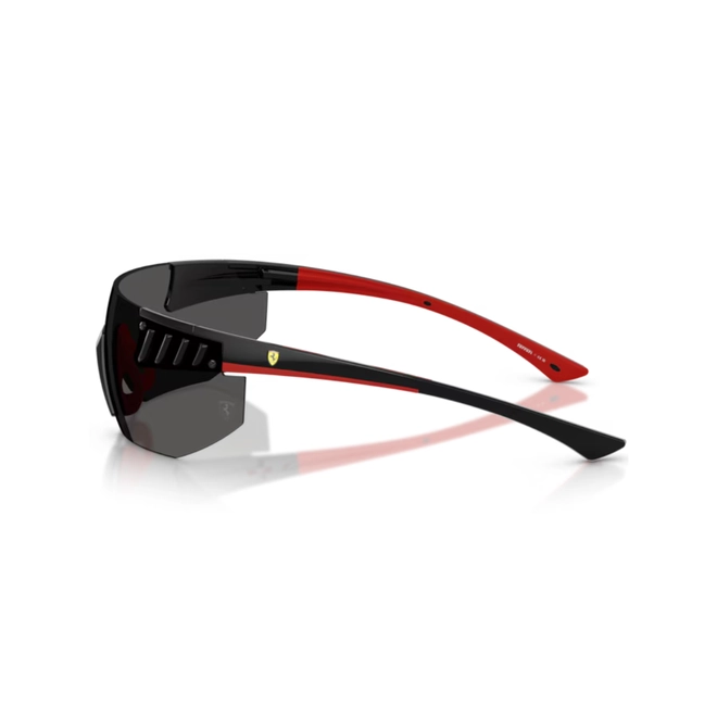 Óculos de Sol Scuderia Ferrari 0FZ6035U 501/8742 Acetato Preto com lentes na cor Cinza 4