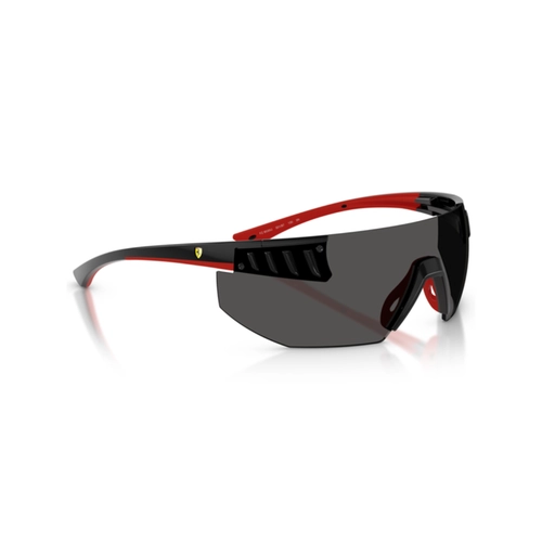 Óculos de Sol Scuderia Ferrari 0FZ6035U 501/8742 Acetato Preto com lentes na cor Cinza