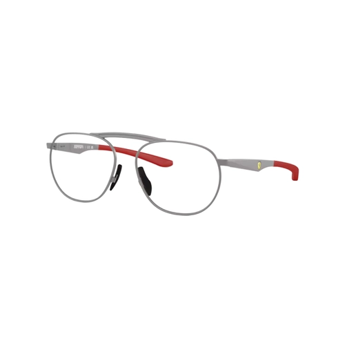 Óculos de Grau Scuderia Ferrari 0FZ7020 137 58 Metal Chumbo Fosco e Vermelho