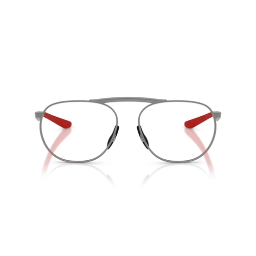 Óculos de Grau Scuderia Ferrari 0FZ7020 137 58 Metal Chumbo Fosco e Vermelho