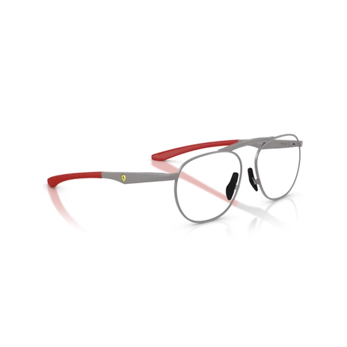 Óculos de Grau Scuderia Ferrari 0FZ7020 137 58 Metal Chumbo Fosco e Vermelho