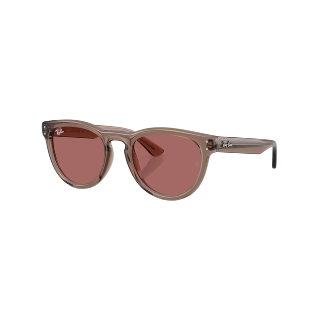 Óculos de Sol Ray-Ban 0RB2237 68276951 Propionato Marrom Transparente com lentes na cor Violeta 1