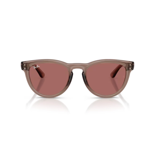 Óculos de Sol Ray-Ban 0RB2237 68276951 Propionato Marrom Transparente com lentes na cor Violeta 2