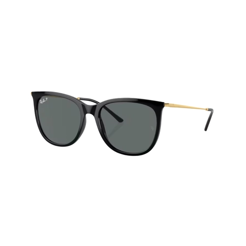 Óculos de Sol Ray-Ban 0RB4403L 601/8156 Acetato Preto com lentes na cor Cinza