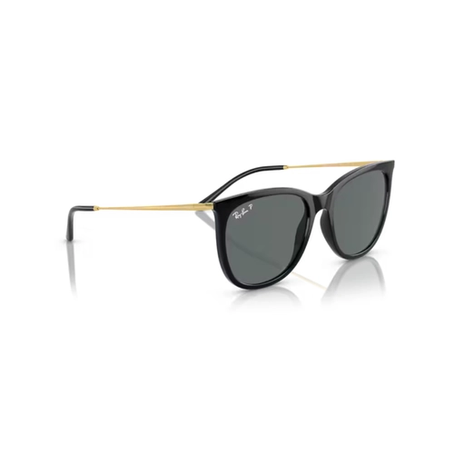 Óculos de Sol Ray-Ban 0RB4403L 601/8156 Acetato Preto com lentes na cor Cinza