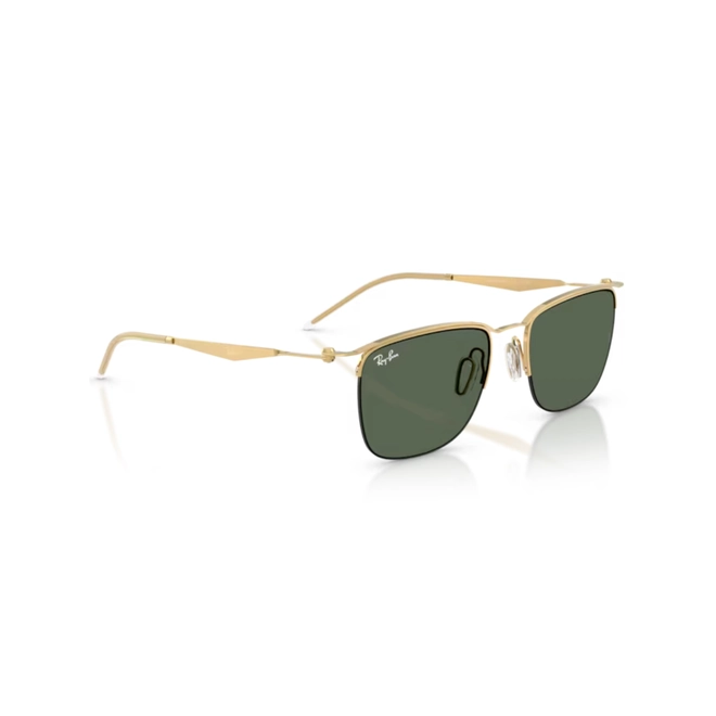 Óculos de Sol Ray-Ban 0RB8550 92847153 Metal Dourado Polido com lentes na cor Verde Escuro 3