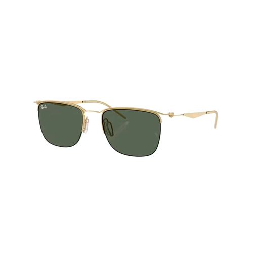 Óculos de Sol Ray-Ban 0RB8550 92847153 Metal Dourado Polido com lentes na cor Verde Escuro