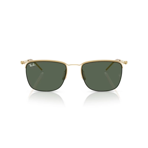 Óculos de Sol Ray-Ban 0RB8550 92847153 Metal Dourado Polido com lentes na cor Verde Escuro