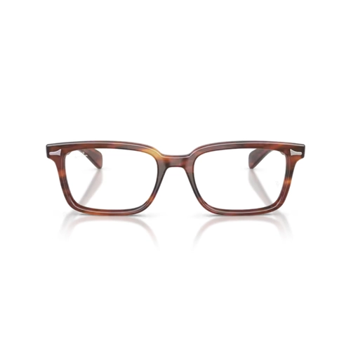 Óculos de Grau Ray-Ban Brunel 0RX5534 2144 55 Acetato Marrom Mesclado Polido