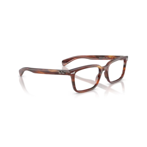Óculos de Grau Ray-Ban Brunel 0RX5534 2144 55 Acetato Marrom Mesclado Polido