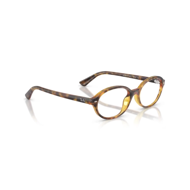 Óculos de Grau Ray-Ban 0RX7273L 2012 52 Propionato Marrom Mesclado Polido 3
