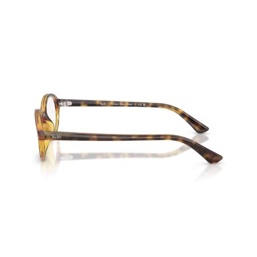 Óculos de Grau Ray-Ban 0RX7273L 2012 52 Propionato Marrom Mesclado Polido