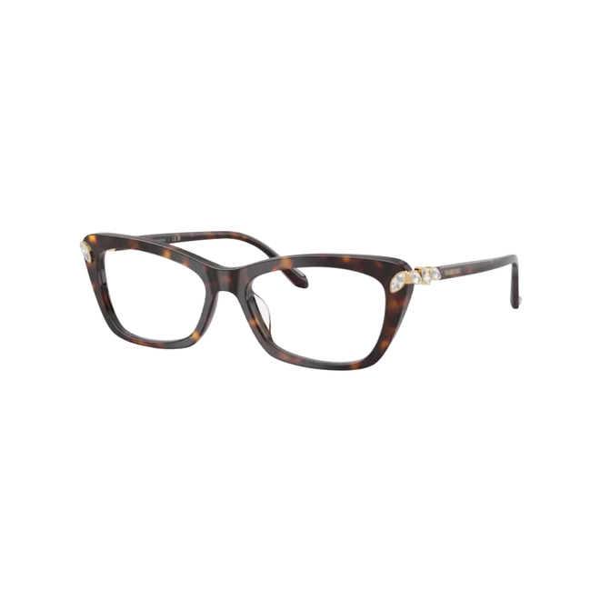 Óculos de Grau Swarovski 0SK2068U 1002 55 Acetato Marrom Mesclado 1