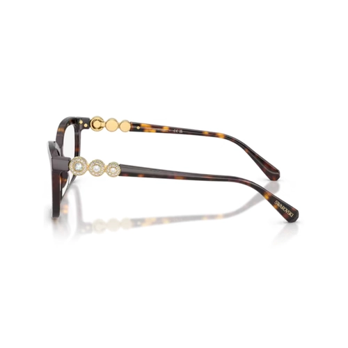 Óculos de Grau Swarovski 0SK2072U 1002 55 Acetato Marrom Mesclado