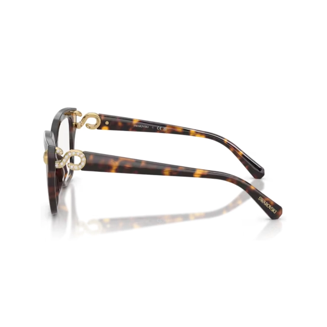 Óculos de Grau Swarovski 0SK2076U 1002 55 Acetato Marrom Mesclado 3
