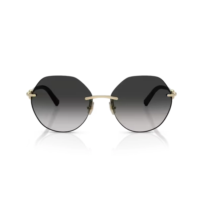 Óculos de Sol Tiffany 0TF3123 62413C58 Metal Dourado com lentes na cor Cinza Degradê 2