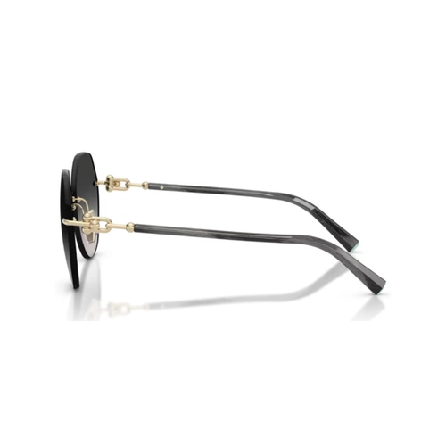 Óculos de Sol Tiffany 0TF3123 62413C58 Metal Dourado com lentes na cor Cinza Degradê