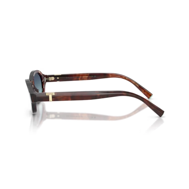 Óculos de Sol Tiffany 0TF4270U 84219S52 Acetato Marrom Mesclado com lentes na cor Azul Degradê 3