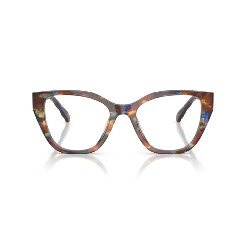 Óculos de Grau Tory Burch 0TY2174U 2092 53 Acetato Marrom e Azul Mesclado