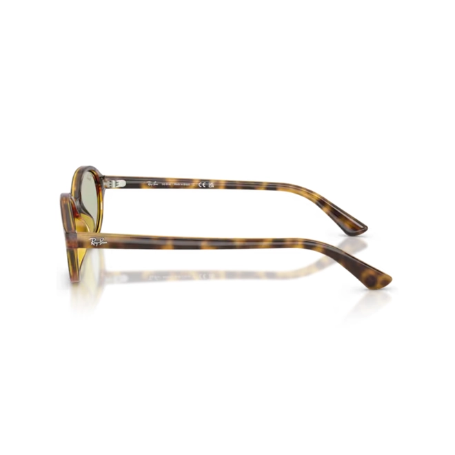 Óculos de Sol Ray-Ban 0RB4482L 710/2 52 Propionato Marrom Mesclado com lentes na cor Verde 4