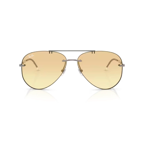 Óculos de Sol Ray-Ban 0RB3791 004/2Q59 Metal Cinza Chumbo com lentes na cor Amarelo Degradê