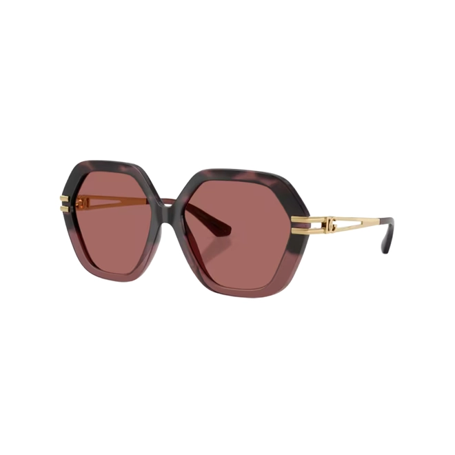 Óculos de Sol Dolce & Gabbana 0DG6210 34936956 Acetato Marrom Mesclado com lentes na cor Violeta 1