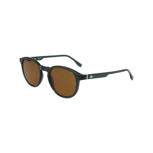 Óculos de Sol Lacoste L6030S N301 50 Acetato Verde com lentes na cor Marrom