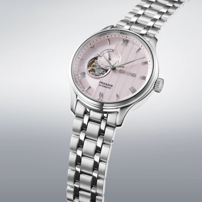 Relógio Seiko Presage Japanese Garden - SSA465J1 B3SX Rosa 2