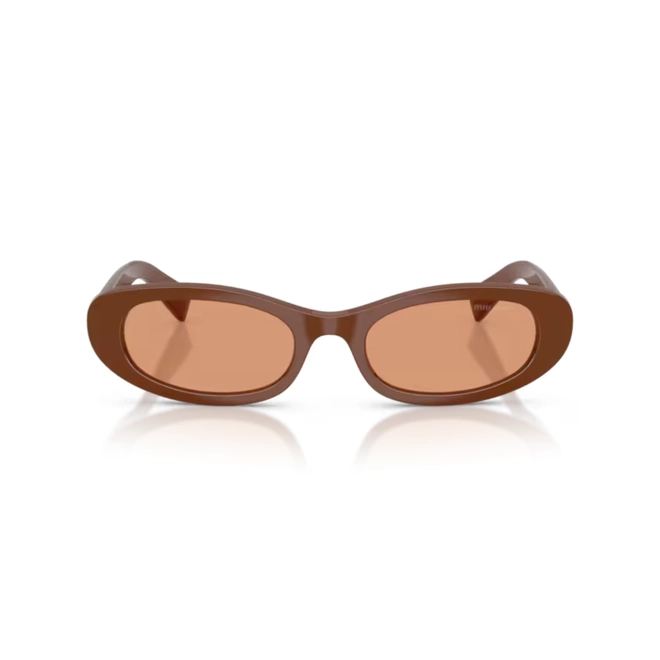 Óculos de Sol Miu Miu 0MU C02S 27R07V54 Propionato Vinho com lentes na cor Laranja 2