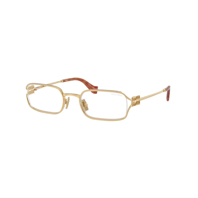 Óculos de Grau Miu Miu 0MU C50S 5AK10W52 Metal Dourado com lentes com Filtro de Luz Azul 1