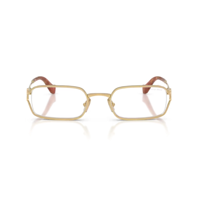 Óculos de Grau Miu Miu 0MU C50S 5AK10W52 Metal Dourado com lentes com Filtro de Luz Azul 2