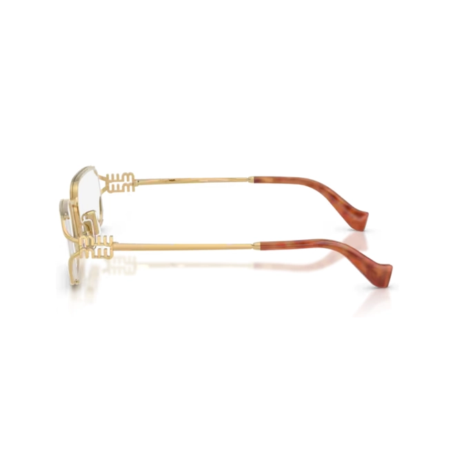 Óculos de Grau Miu Miu 0MU C50S 5AK10W52 Metal Dourado com lentes com Filtro de Luz Azul 3