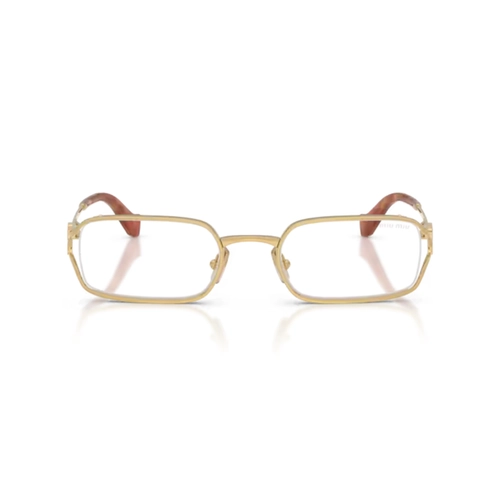 Óculos de Grau Miu Miu 0MU C50S 5AK10W52 Metal Dourado com lentes com Filtro de Luz Azul