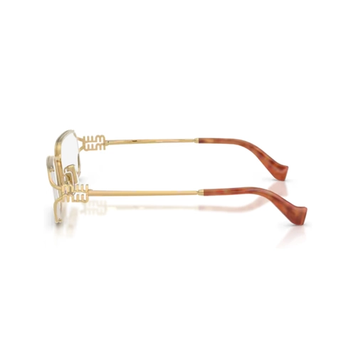 Óculos de Grau Miu Miu 0MU C50S 5AK10W52 Metal Dourado com lentes com Filtro de Luz Azul