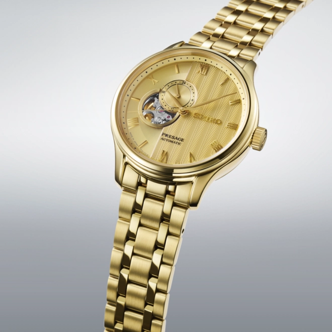 Relógio Seiko Presage Japanese Garden - SSA468J1 C3KX Dourado 2