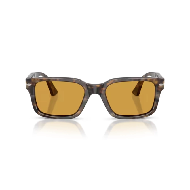 Óculos de Sol Persol 0PO3272S 12485355 Acetato Marrom Mesclado com lentes na cor Amarelo 2